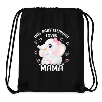 Dieses Elefantenbaby liebt Mama am Muttertag - Stanley/Stella recycelter Gym Bag - Schwarz - Vorne