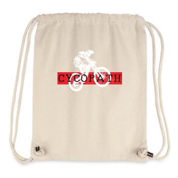 Mountain Bike MTB Downhill Gift - Stanley/Stella Recycled Gym Bag - natural - Front