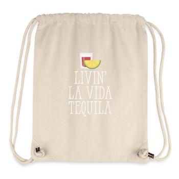 Livin La Vida Tequila Boisson alcoolisée mexicaine drôle - Sac à cordon recyclé Stanley/Stella - blanc naturel - Devant
