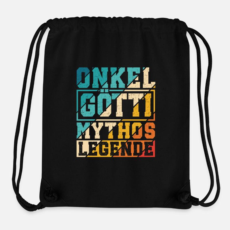 Götti Geschenk - Stanley/Stella recycelter Gym Bag - Schwarz