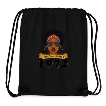 Schwarze Königinnen, geboren 1972, werden 52 Jahre alt - Stanley/Stella recycelter Gym Bag - Schwarz - Vorne
