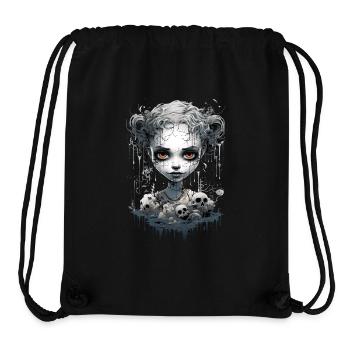 Gothic Girl Halloween Fantasy Dark - Stanley/Stella Recycled Gym Bag - black - Front