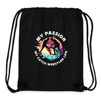Catch Wrestler Ma Passion Ma Lutte Libre - Sac à cordon recyclé Stanley/Stella - noir - Devant