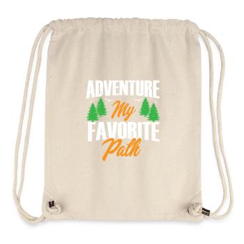 Adventure, my Favorite Path. Typografie. - Stanley/Stella recycelter Gym Bag - Naturweiß - Vorne