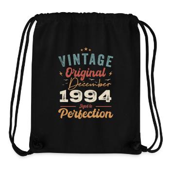 Vintage Geburtstag - Dezember 1994 - Geschenkidee - Stanley/Stella recycelter Gym Bag - Schwarz - Vorne