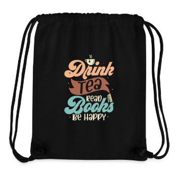 Drink Tea Read Books Be Happy Tea Drinker Mug Tea - Stanley/Stella recycelter Gym Bag - Schwarz - Vorne