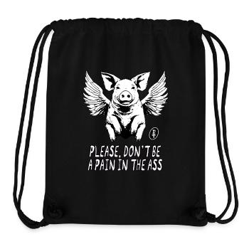 Fliegendes Schwein mit Flügeln, sei nicht nervig - Stanley/Stella recycelter Gym Bag - Schwarz - Vorne