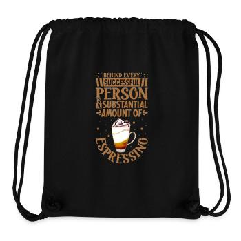Erfolgreich nur mit Espressino - Stanley/Stella recycelter Gym Bag - Schwarz - Vorne