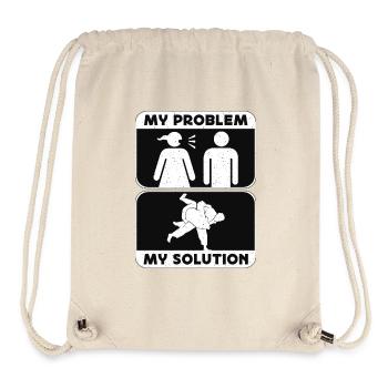Judo Fighter My Problem My Solution Pictogram Dad - Stanley/Stella recycelter Gym Bag - Naturweiß - Vorne
