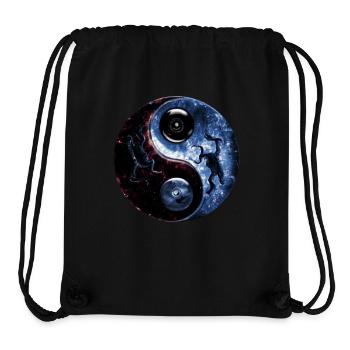 Yin Yang - Stanley/Stella recycelter Gym Bag - Schwarz - Vorne