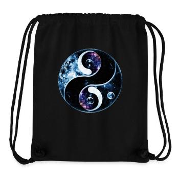 Yin Yang - Stanley/Stella recycelter Gym Bag - Schwarz - Vorne