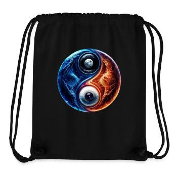 Yin Yang Wasserfeuer - Stanley/Stella recycelter Gym Bag - Schwarz - Vorne