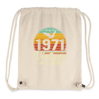 Legendärer Geburtstag '71 - Stanley/Stella recycelter Gym Bag - Naturweiß - Vorne