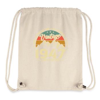 Vintage 1947 Birthday - Stanley/Stella Recycled Gym Bag - natural - Front
