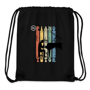 Number One Piano Tutor - Gift Idea For Piano Teach - Stanley/Stella Recycled Gym Bag - black - Front