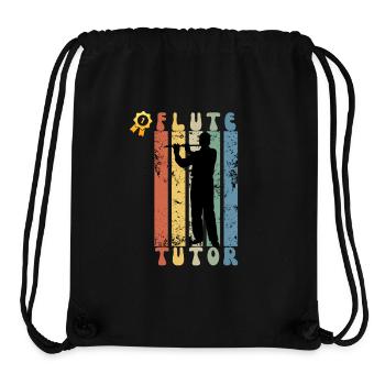 Number One Flute Tutor - Gift Idea For Flute Teach - Stanley/Stella Recycled Gym Bag - black - Front
