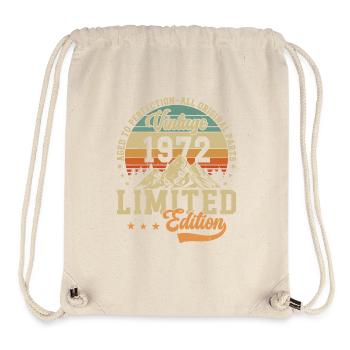 Vintage 52. Geburtstag 1972 - Stanley/Stella recycelter Gym Bag - Naturweiß - Vorne