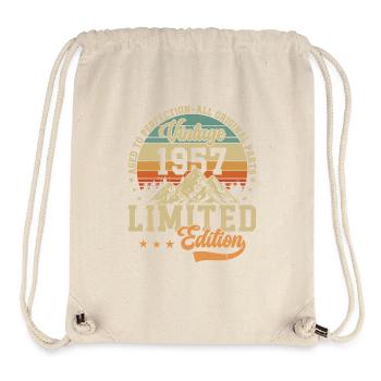 Vintage 1957 - 67 Years Birthday Retro - Stanley/Stella Recycled Gym Bag - natural - Front