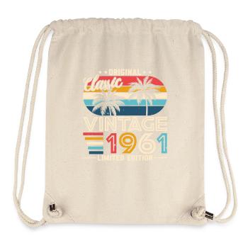 Millésime 1961 - Légendaire 63e anniversaire - Sac à cordon recyclé Stanley/Stella - blanc naturel - Devant