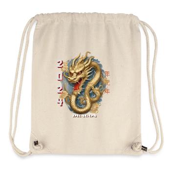2024 Chinesischer Monddrache, frohes neues Jahr - Stanley/Stella recycelter Gym Bag - Naturweiß - Vorne