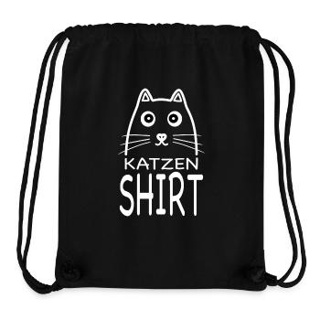 KATZEN SHIRT ohne Katzenhaare? Katzenfreunde Cat - Stanley/Stella recycelter Gym Bag - Schwarz - Vorne