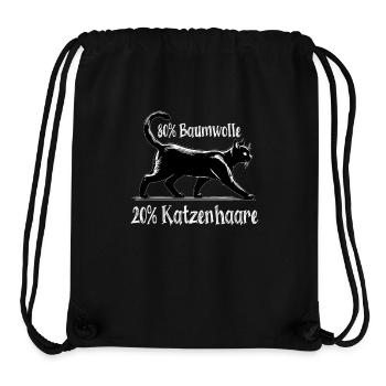80% Baumwolle 20% Katzenhaare Schwarzer Kater - Stanley/Stella recycelter Gym Bag - Schwarz - Vorne