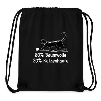 80% Baumwolle 20% Katzenhaare Katzenfreunde miau - Stanley/Stella recycelter Gym Bag - Schwarz - Vorne