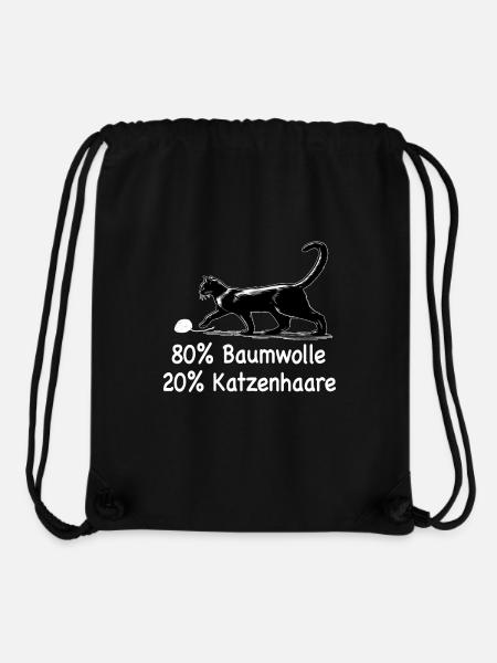 80% Baumwolle 20% Katzenhaare Katzenfreunde miau - Stanley/Stella recycelter Gym Bag - Schwarz