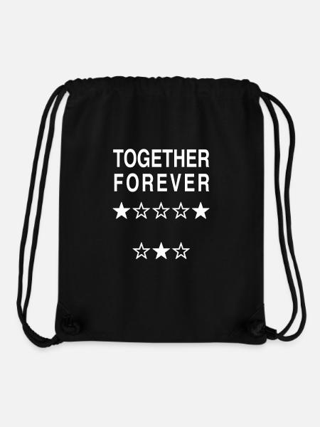Love and Heart Together Forever - Couples - Partners - Stanley/Stella Recycled Gym Bag - black