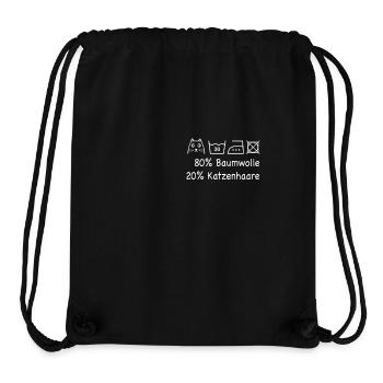 80% Baumwolle 20% Katzenhaare Katze Haustier - Stanley/Stella recycelter Gym Bag - Schwarz - Vorne