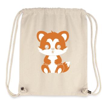 Renard amour Petit panda roux - Sac à cordon recyclé Stanley/Stella - blanc naturel - Devant