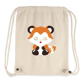 Renard amour Petit panda roux - Sac à cordon recyclé Stanley/Stella - blanc naturel - Devant