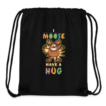 I Moose Have A Hug Hug Cuddle Funny Moose - Stanley/Stella Recycled Gym Bag - black - Front