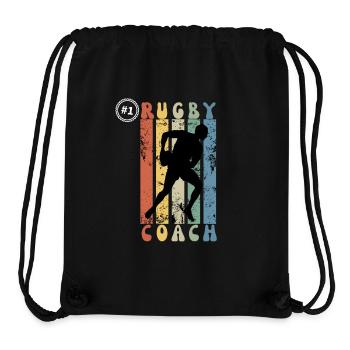 Number One Rugby Coach - Gift Idea For Rugby Teach - Stanley/Stella Recycled Gym Bag - black - Front