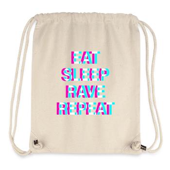 EAT SLEEP RAVE REPEAT Raver Wear Festival Outfit - Stanley/Stella Recycled Gym Bag - natural - Front