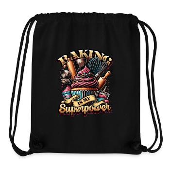 Baking Superpower Bäcker Nachtisch Konditor - Stanley/Stella recycelter Gym Bag - Schwarz - Vorne