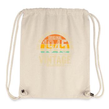 79. Geburtstag - Vintage Jahrgang 1945 - Stanley/Stella recycelter Gym Bag - Naturweiß - Vorne