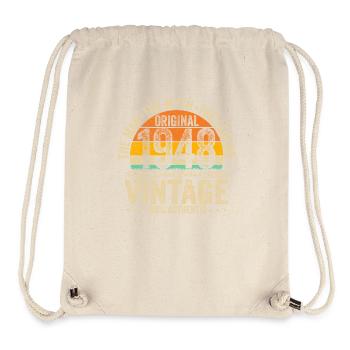 Vintage 1948 Birthday - Stanley/Stella Recycled Gym Bag - natural - Front