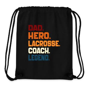 Papa Held Lacrosse Coach Legende Sport Papa 2024 - Stanley/Stella recycelter Gym Bag - Schwarz - Vorne