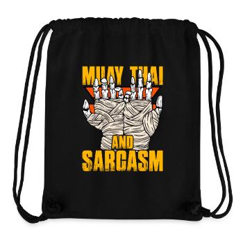 Muay Thai and Sarcasm - Stanley/Stella Recycled Gym Bag - black - Front