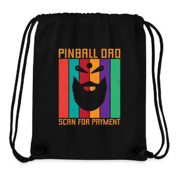 Pinball Dad Scan For Payment Retro Pinball Gift - Stanley/Stella Recycled Gym Bag - black - Front