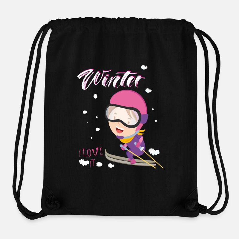 Winter, Skifahrer - Stanley/Stella recycelter Gym Bag - Schwarz
