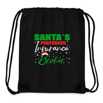 Santa's Preferred Insurance Agent Gifts - Stanley/Stella Recycled Gym Bag - black - Front