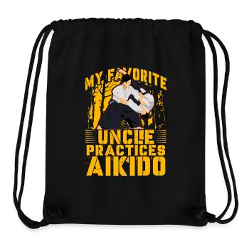 Mein Lieblingsonkel trainiert Aikido - Stanley/Stella recycelter Gym Bag - Schwarz - Vorne