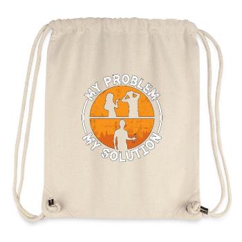 Monteur de charpentes métalliques Mon problème Mon pictogramme Papa Maman Soudure - Sac à cordon recyclé Stanley/Stella - blanc naturel - Devant