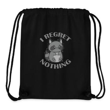 I regret nothing nachtaktiver Waschbär - Stanley/Stella recycelter Gym Bag - Schwarz - Vorne