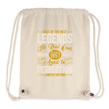 1957 Vintage Retro Geburtstagsgeschenk - Stanley/Stella recycelter Gym Bag - Naturweiß - Vorne