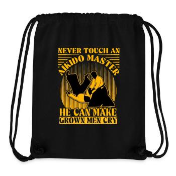 Never touch an Aikido Master he can make grown men - Stanley/Stella Recycled Gym Bag - black - Front