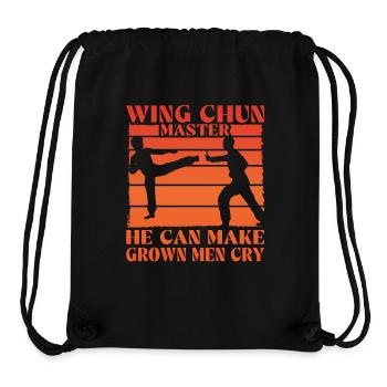 Wing Chun he can make grown men cry - Stanley/Stella Recycled Gym Bag - black - Front