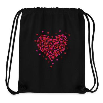 Valentinstag Kleine Herzen Sprühdose - Stanley/Stella recycelter Gym Bag - Schwarz - Vorne